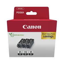 Canon PGI-35BK Triple Pack - 3-pack - 9.3 ml - black - original - ink tank - for PIXMA iP100 with battery, iP110, TR150, TR150 with Battery Pack
